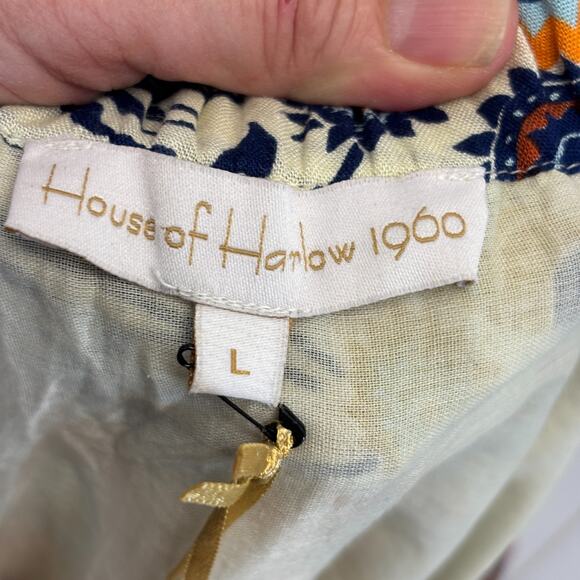 House of Harlow 1960 Womens Boho Floral Cottage Maxi Dress Size L Trad Wife NWT - Picture 4 of 10